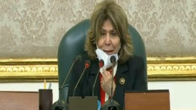 فريدة الشوباشي تفتتح جلسة البرلمان بملابس تجمع ألوان العلم المصري