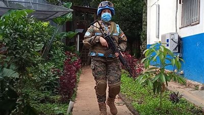 دعاء شحاتة: أشعر بالفخر لتمثيل مصر بقوات حفظ السلام «مونوسك»