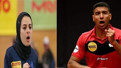 «دينا وعصر» يصعدان لدور الـ 8 ببطولة الشرق الأوسط لتنس الطاولة