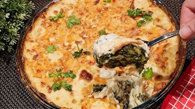  طريقة عمل جراتان البطاطس والسبانخ بخطوات سهلة