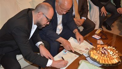 صور | عقد قران جميلة عوض على المونتير أحمد حافظ 