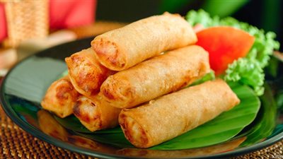 طريقة عمل السبرنج رول بالخضار والجبن