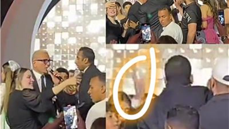 عمرو دياب يصفع معجب