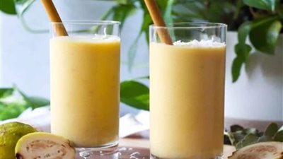 طريقة عمل ميلك شيك الجوافة بالتين