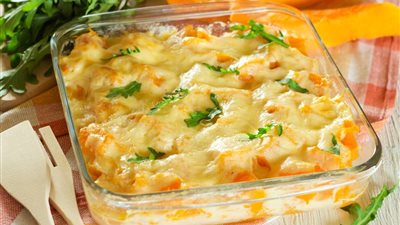 طريقة عمل صينية القرع بالبشاميل 