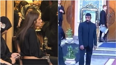 «انهيار ياسمين والعوضي».. لقطات حزينة لنجوم الفن من عزاء المنتجين الأربعة 