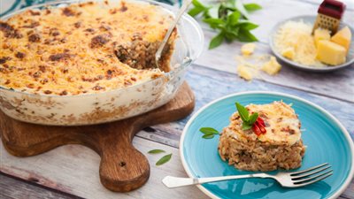  طريقة عمل طاجن لسان العصفور بالبشاميل