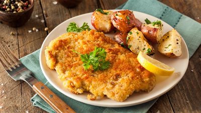 طريقة عمل اسكالوب الدجاج مثل المطاعم