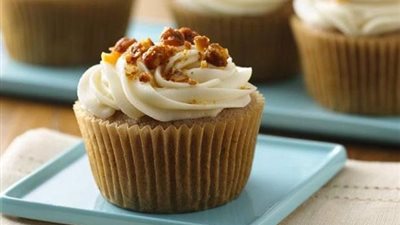 طريقة عمل كب كيك التفاح بالكراميل 