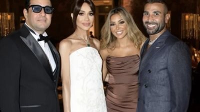 بعد عودتهما.. أحمد سعد وعلياء بسيوني يخطفان الأنظار في زفاف نجل بسمة وهبة