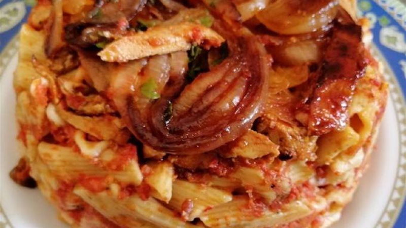 طاجن المكرونة بالدجاج
