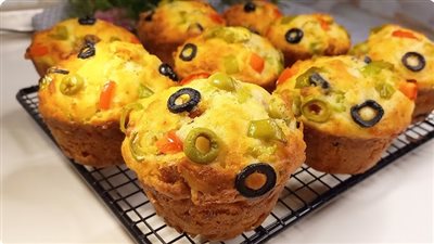 لإفطار صحي.. طريقة عمل مافن البيتزا بالخضراوات 