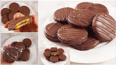 طريقة عمل بسكويت بيمبو بالشوكولاتة مثل الجاهز