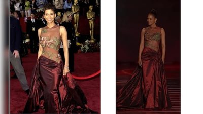 بعد 22 عامًا.. هالي بيري ترتدي فستانها الأيقوني بتوقيع إيلي صعب 