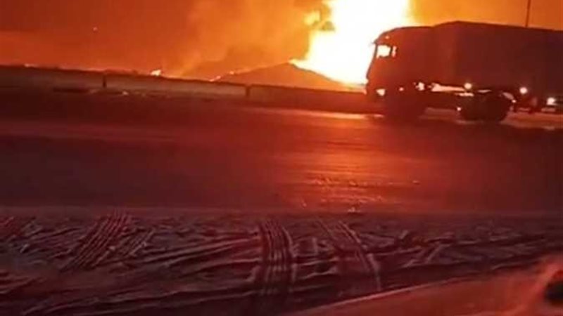 انفجار خط الغاز بالخانكة