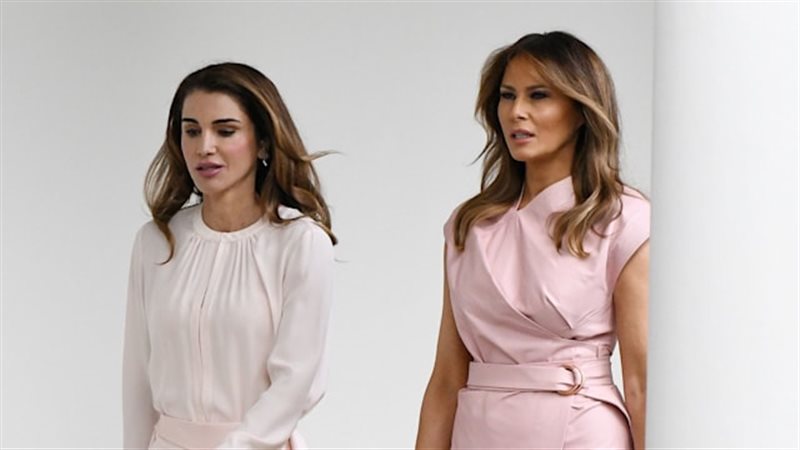 الملكة رانيا مع ميلانيا