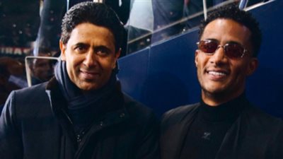 سر اللقاء بين محمد رمضان ورئيس نادي باريس سان جيرمان (فيديو وصور) 