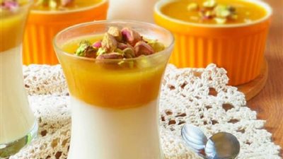 حلويات رمضان 2025 .. طريقة عمل المهلبية بقمر الدين في مطبخك