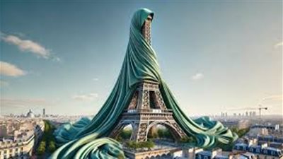 فيديو ارتداء برج إيفل الحجاب يشعل الجدل في فرنسا.. ما القصة؟