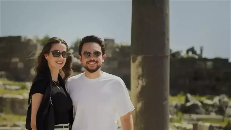 الأميرة رجوة مع زوجها