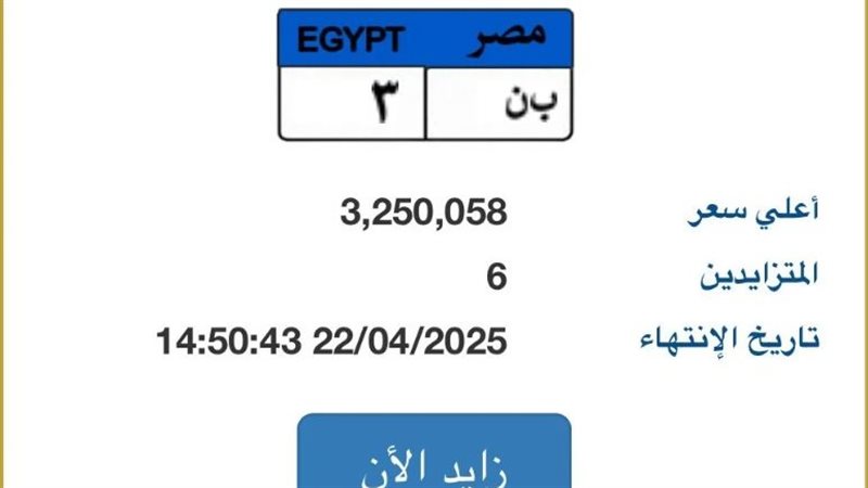لوحة سيارة مميزة