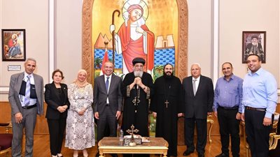 رئيس البنك الزراعي يلتقي البابا تواضروس الثاني لتعزيز التعاون بتمويل مشروعات الأديرة