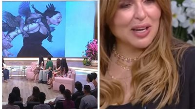 فنانة دنماركية تحرج مها الصغير بعد عرض لوحاتها الفنية.. ما القصة؟ 
