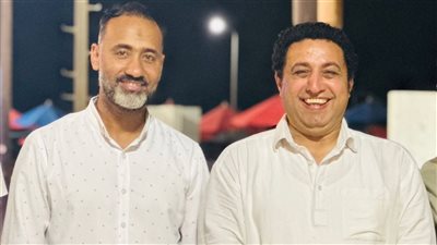 ناصر عبدالحفيظ يلتقي بالفنان شريف المندي بالغردقة