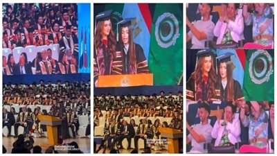 أحمد زاهر يحتفل بتخرج ابنتيه ملك وليلى في أجواء عائلية