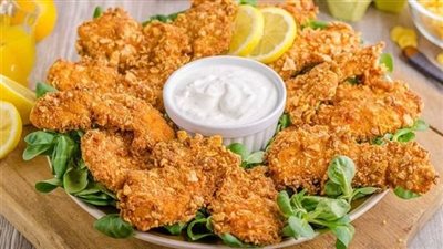 طريقة عمل استربس الدجاج  المقرمش بخطوات بسيطة في المنزل 