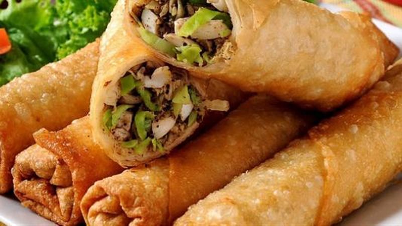 السبرنج رول بالخضار