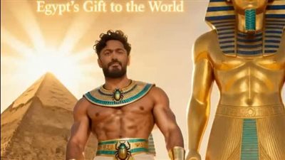 تامر حسني بإطلالة فرعونية يحتفي بالحضارة المصرية وافتتاح المتحف الكبير