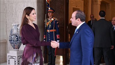 الرئيس السيسي يستقبل الملكة ماري ملكة مملكة الدنمارك (صور)
