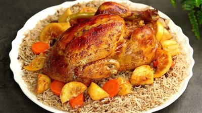 طريقة عمل الدجاج المحشي بالأرز والكبدة بخطوات سهلة 