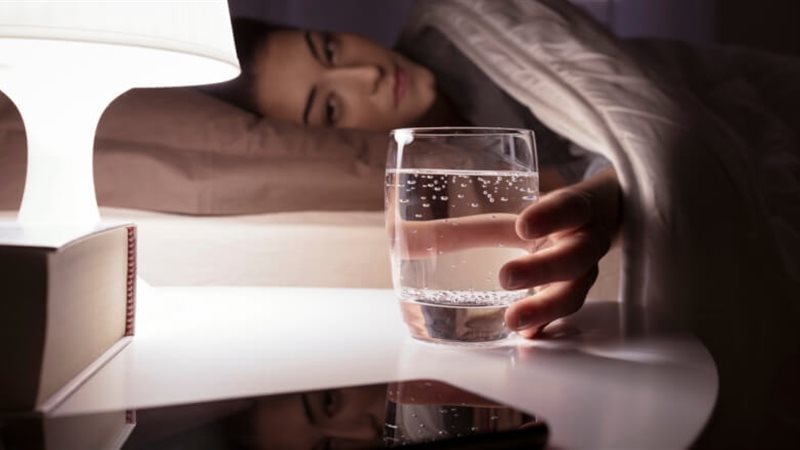 شرب المياة قبل النوم