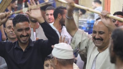 الفنان والكاتب ناصر عبدالحفيظ يهنئ العقيد محمد بك إمام بزفاف نجله المهندس أحمد إمام