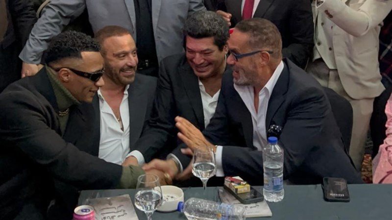 أحمد السقا مع أمير كرارة ومحمد رمضان وباسم سمرة 