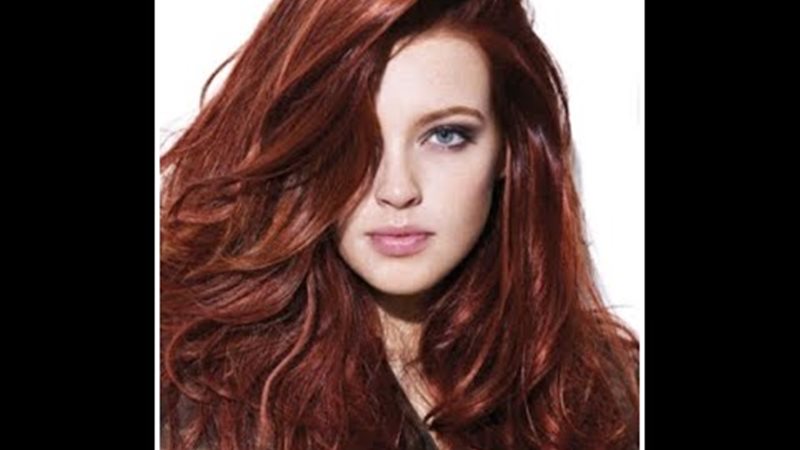 صبغة شعر بني محمر