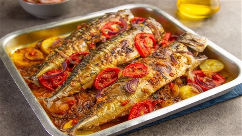 صينية سمك بالبطاطس