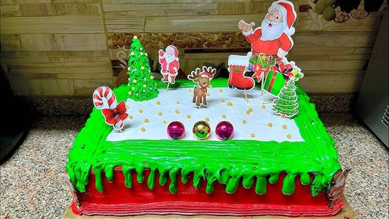 طريقة عمل تورتة الكريسماس 