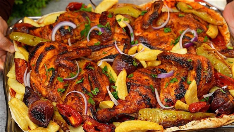  الدجاج المشوي