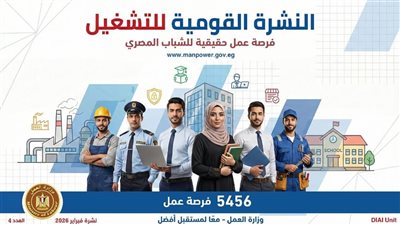 العمل: 5456 فرصة عمل جديدة في نشرة التوظيف نصف الشهرية 