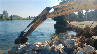 إزالة التعديات على مجرى نهر النيل ضمن أعمال 