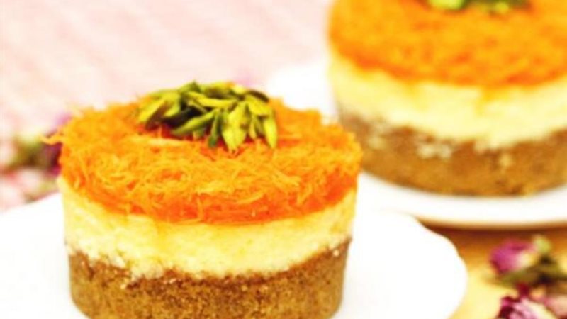 طريقة عمل تشيز كيك الكنافة  