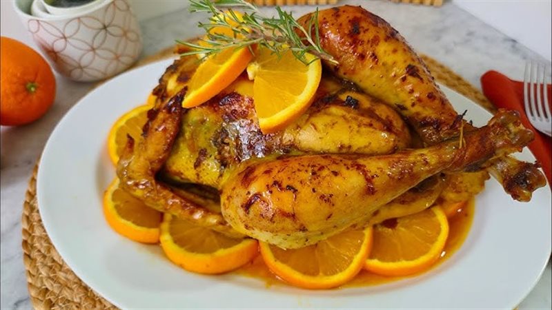 طريقة عمل دجاج محمر بالعسل والبرتقال