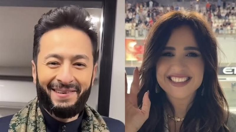 حمادة هلال مع ياسمين عبد العزيز 