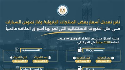 تعرف على الأسعار الجديدة للبنزين والسولار وغاز تموين السيارات