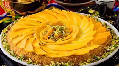 طريقة عمل  الكنافة بالمانجو بخطوات بسيطة مثل المحلات 