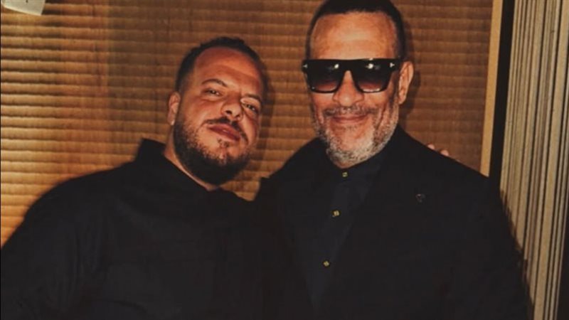 ماجد المصري مع نجله أحمد 