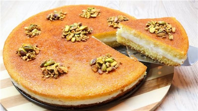  كيكة البسبوسة بالكريمة 